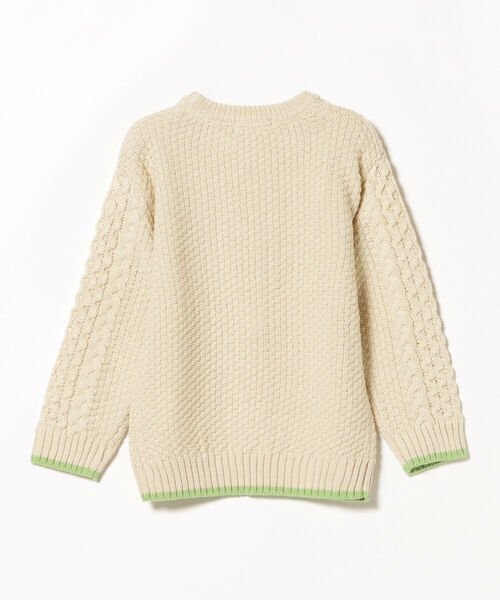 BEAMS mini（ビームスミニ）の「BEAMS mini / ケーブル ニット プルオーバー 22F（90～150㎝)（ニット/セーター・キッズ・オレンジ系その他5/サックスブルー/ナチュラル/ブラウン・130/100/140/90/120/150/110）」の16枚目の写真