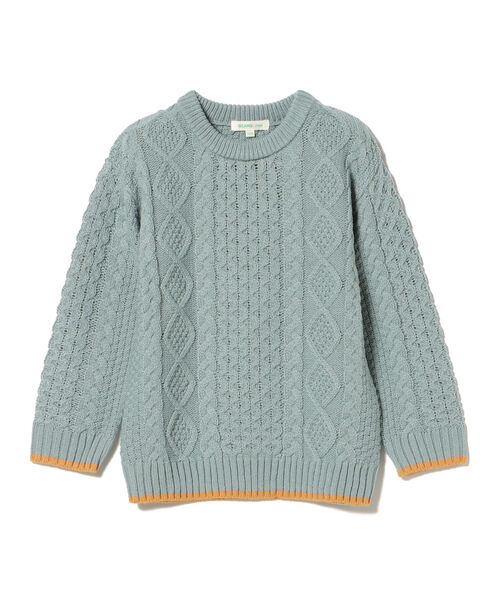 BEAMS mini（ビームスミニ）の「BEAMS mini / ケーブル ニット プルオーバー 22F（90～150㎝)（ニット/セーター・キッズ・オレンジ系その他5/サックスブルー/ナチュラル/ブラウン・130/100/140/90/120/150/110）」の22枚目の写真