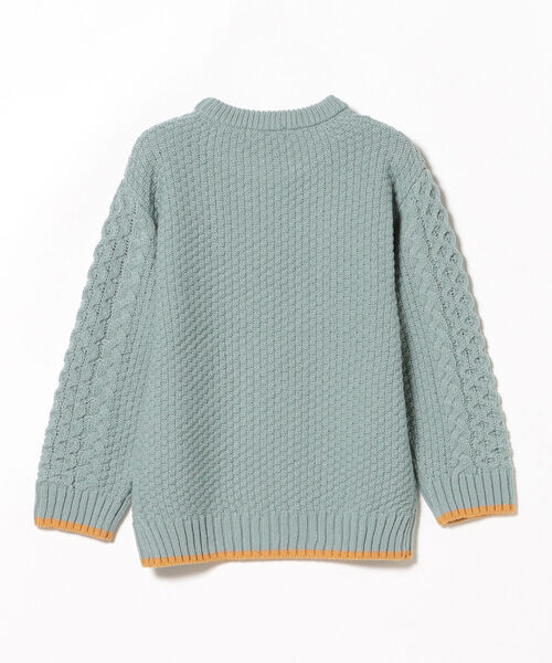 BEAMS mini（ビームスミニ）の「BEAMS mini / ケーブル ニット プルオーバー 22F（90～150㎝)（ニット/セーター・キッズ・オレンジ系その他5/サックスブルー/ナチュラル/ブラウン・130/100/140/90/120/150/110）」の10枚目の写真