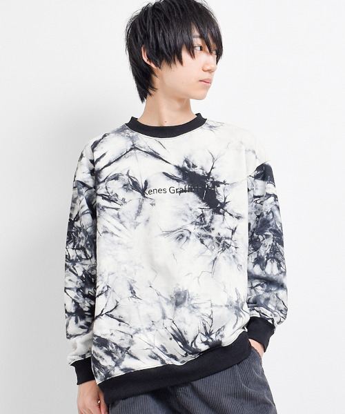 KENES GRAFFITI（ケネスグラフィティ）の「タイダイ染トレーナー（スウェット・メンズ・ブラック/グレー・S/M/L/XS）」の11枚目の写真