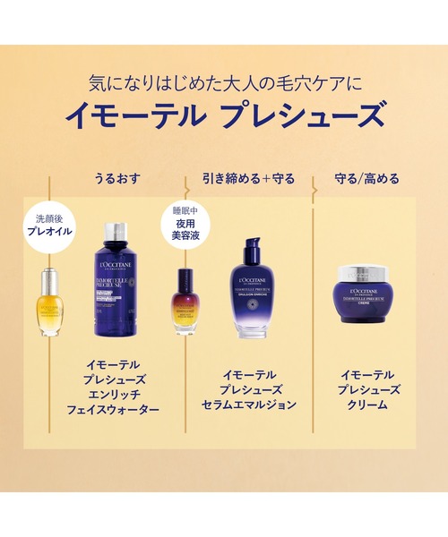 L'OCCITANE（ロクシタン）の「イモーテル プレシューズエンリッチフェイスウォーター 200mL（化粧水・レディース・その他・FREE）」の4枚目の写真