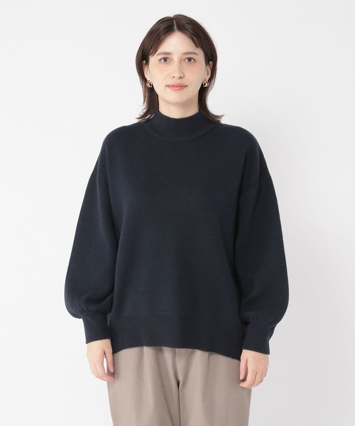 studio CLIP（スタディオクリップ）の「【お手入れラクラクニット】12ゲージソフィニーボトルネックプルオーバー（Tシャツ/カットソー・レディース・ネイビー/ピンク/ブルー/グリーン・MEDIUM/LARGE）」の10枚目の写真