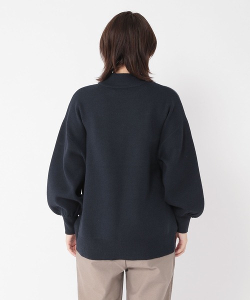 studio CLIP（スタディオクリップ）の「【お手入れラクラクニット】12ゲージソフィニーボトルネックプルオーバー（Tシャツ/カットソー・レディース・ネイビー/ピンク/ブルー/グリーン・MEDIUM/LARGE）」の8枚目の写真