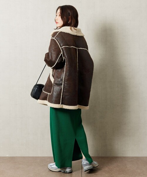 FREAK'S STORE（フリークスストア）の「【WEB限定】ムートンボアコート（その他アウター・レディース・ダークブラウン/ベージュ・ﾌﾘ-）」の11枚目の写真