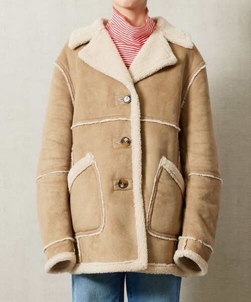 FREAK'S STORE（フリークスストア）の「【WEB限定】ムートンボアコート（その他アウター・レディース・ダークブラウン/ベージュ・ﾌﾘ-）」の12枚目の写真