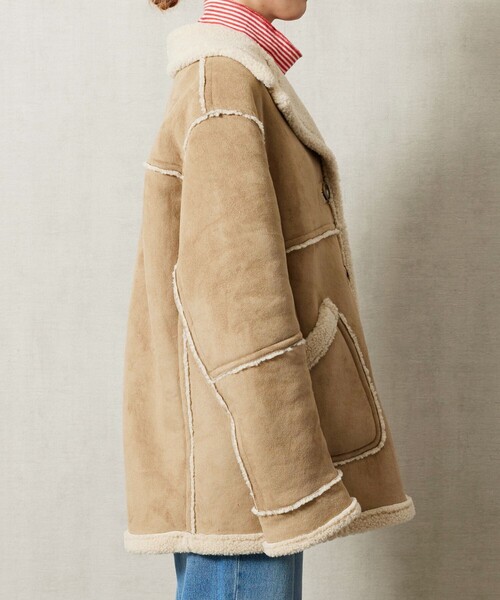 FREAK'S STORE（フリークスストア）の「【WEB限定】ムートンボアコート（その他アウター・レディース・ダークブラウン/ベージュ・ﾌﾘ-）」の6枚目の写真