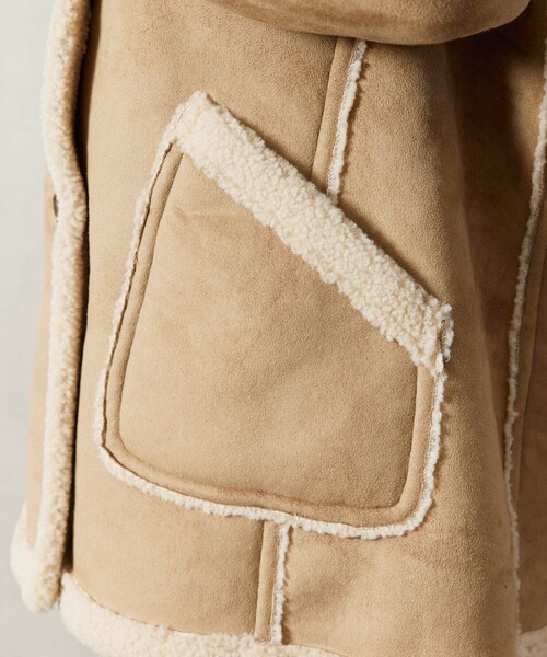 FREAK'S STORE（フリークスストア）の「【WEB限定】ムートンボアコート（その他アウター・レディース・ダークブラウン/ベージュ・ﾌﾘ-）」の10枚目の写真