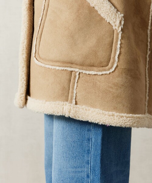 FREAK'S STORE（フリークスストア）の「【WEB限定】ムートンボアコート（その他アウター・レディース・ダークブラウン/ベージュ・ﾌﾘ-）」の13枚目の写真