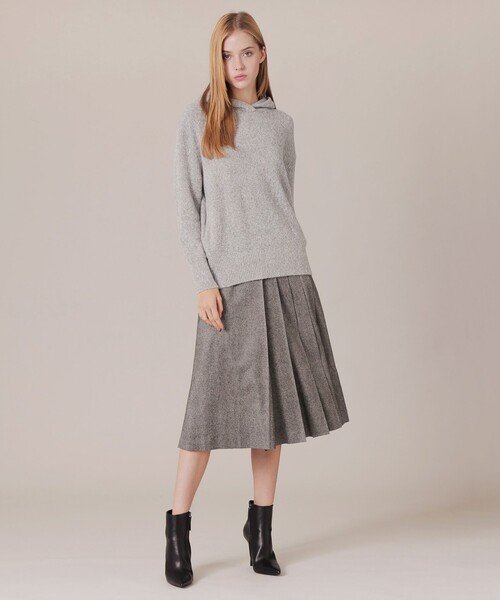 MACKINTOSH LONDON（マッキントッシュ ロンドン）の「シックツイードプリーツスカート（スカート・レディース・ベージュ/ブラック・38/36）」の3枚目の写真