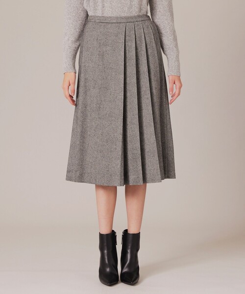 MACKINTOSH LONDON（マッキントッシュ ロンドン）の「シックツイードプリーツスカート（スカート・レディース・ベージュ/ブラック・38/36）」の7枚目の写真