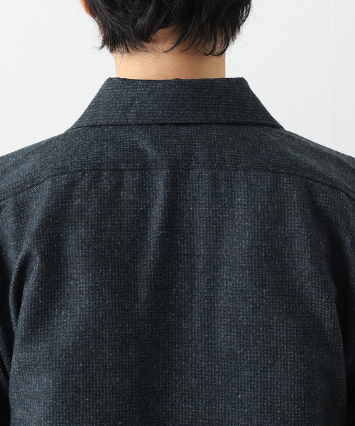 セール】【FRANK LEDER/フランクリーダー】BLUEGREY WOOL SHIRT