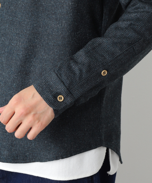 FRANK LEDER（フランクリーダー）の「【FRANK LEDER/フランクリーダー】BLUEGREY WOOL SHIRT（シャツ/ブラウス・メンズ・ダークブルー・MEDIUM）」の9枚目の写真