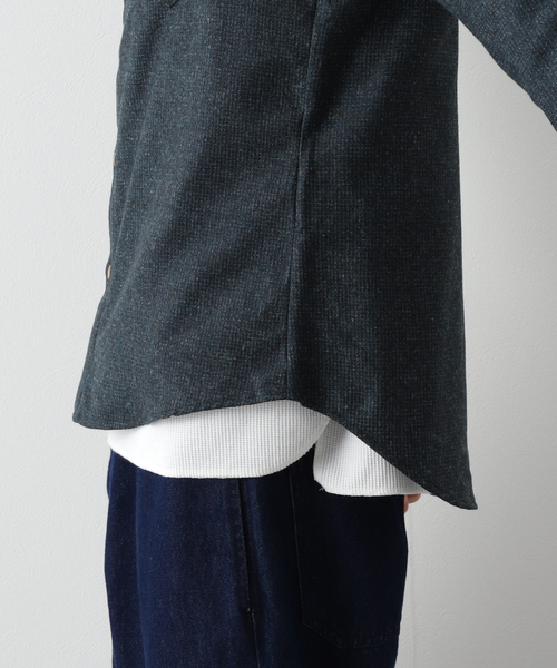 FRANK LEDER（フランクリーダー）の「【FRANK LEDER/フランクリーダー】BLUEGREY WOOL SHIRT（シャツ/ブラウス・メンズ・ダークブルー・MEDIUM）」の12枚目の写真