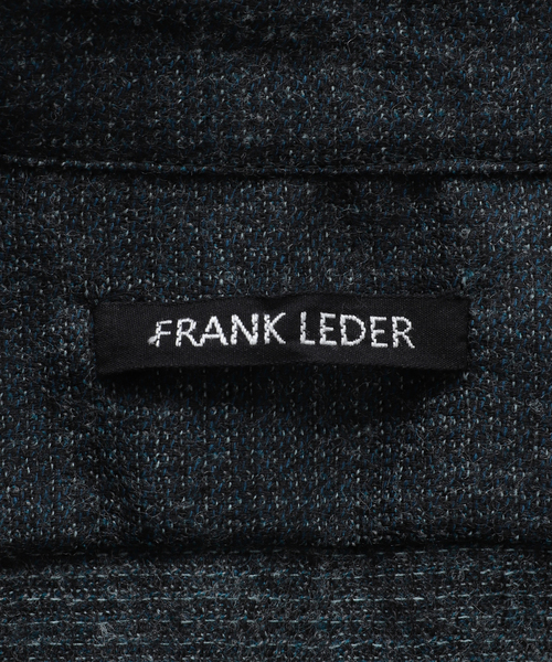 セール】【FRANK LEDER/フランクリーダー】BLUEGREY WOOL SHIRT