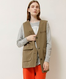 Johnbull｜ジョンブル（レディース）のベスト（グリーン・カーキ/緑色  