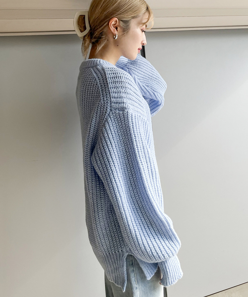 JOINT WORKS（ジョイントワークス）の「フェアリールーズニット（ニット/セーター・レディース・オレンジ/モスグリーン/サックスブルー・FREE）」の22枚目の写真