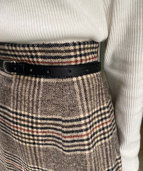 one after another NICE CLAUP（ワンアフターアナザーナイスクラップ）の「スタイルアップが叶う。ベルトセット台形ミニスカート（スカート・レディース・ベージュ/ブラック系その他/ブラウン系その他/アイボリー・FREE）」の20枚目の写真