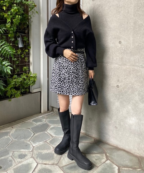 one after another NICE CLAUP（ワンアフターアナザーナイスクラップ）の「スタイルアップが叶う。ベルトセット台形ミニスカート（スカート・レディース・ベージュ/ブラック系その他/ブラウン系その他/アイボリー・FREE）」の21枚目の写真