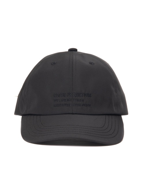 COOTIE PRODUCTIONS（クーティープロダクションズ）の「Polyester 6 Panel Cap（キャップ・メンズ・ブラック×ブラック/ブラック×ホワイト・FREE）」の2枚目の写真