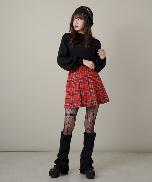 SPINNS(スピンズ)の「クロスデザイン網タイツ(タイツ/ストッキング・レディース・ホワイト/ブラック・ONESIZE)」の8枚目の写真