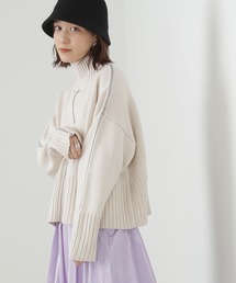 N.(N. Natural Beauty Basic) | ◆ラメパイピングミドルニット(ニット/セーター)