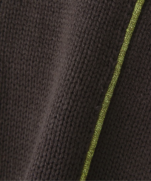 N.（N. Natural Beauty Basic）（エヌエヌナチュラルビューティーベーシック）の「◆ラメパイピングミドルニット（ニット/セーター・レディース・ライトグリーン/スミクロ/オフホワイト・MEDIUM）」の20枚目の写真