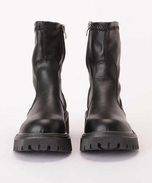 Lace Ladies（レースレディース）の「トラックソール厚底ショートブーツ（ブーツ・レディース・アイボリー/ブラック・23.5/24/ 25/23/24.5/22.5）」の18枚目の写真