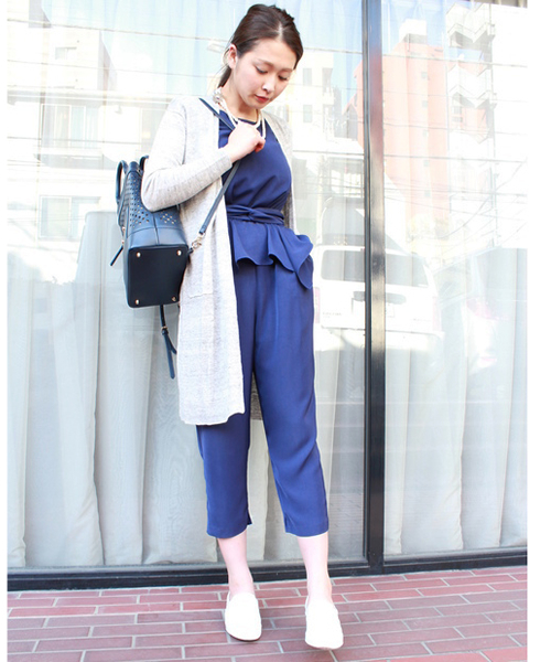 CROON A SONG（クルーンアソング）の「フランスリネンロングカーディガン（カーディガン/ボレロ・レディース・グレー/ベージュ/ライトブルー・FREE）」の2枚目の写真