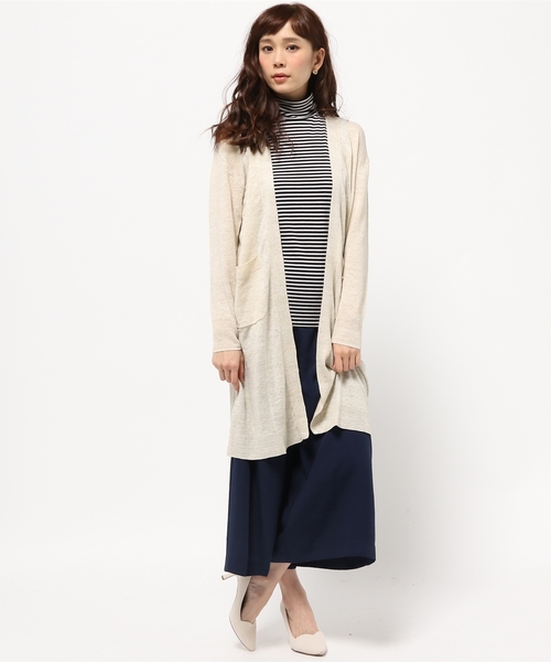 CROON A SONG（クルーンアソング）の「フランスリネンロングカーディガン（カーディガン/ボレロ・レディース・グレー/ベージュ/ライトブルー・FREE）」の18枚目の写真