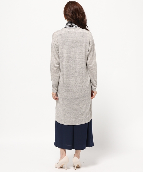 CROON A SONG（クルーンアソング）の「フランスリネンロングカーディガン（カーディガン/ボレロ・レディース・グレー/ベージュ/ライトブルー・FREE）」の11枚目の写真