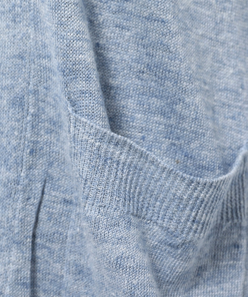 CROON A SONG（クルーンアソング）の「フランスリネンロングカーディガン（カーディガン/ボレロ・レディース・グレー/ベージュ/ライトブルー・FREE）」の5枚目の写真