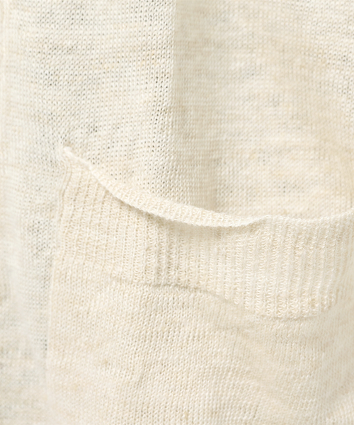 CROON A SONG（クルーンアソング）の「フランスリネンロングカーディガン（カーディガン/ボレロ・レディース・グレー/ベージュ/ライトブルー・FREE）」の4枚目の写真