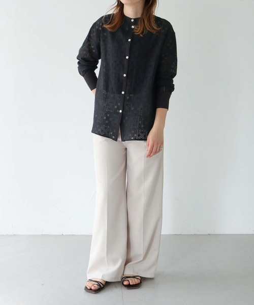 vingtrois(バントロア)の「【vingtrois】シェルボタンレースブラウス(シャツ/ブラウス・レディース・ブラック/オフホワイト・M)」の19枚目の写真