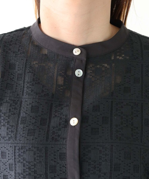 vingtrois(バントロア)の「【vingtrois】シェルボタンレースブラウス(シャツ/ブラウス・レディース・ブラック/オフホワイト・M)」の21枚目の写真