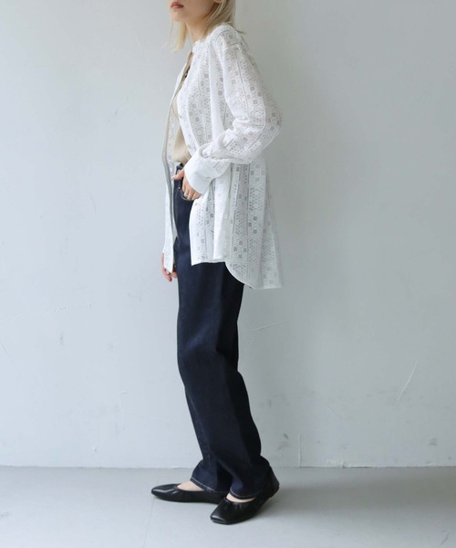 vingtrois(バントロア)の「【vingtrois】シェルボタンレースブラウス(シャツ/ブラウス・レディース・ブラック/オフホワイト・M)」の13枚目の写真
