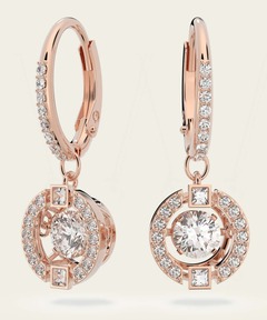 公式】【スワロフスキー】Stilla ドロップピアス, ラウンドカット