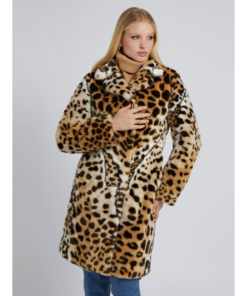 Guess（ゲス）の「Diletta Faux-Fur Coat（チェスターコート・レディース・レオパード・MEDIUM/X-SMALL/SMALL）」の7枚目の写真