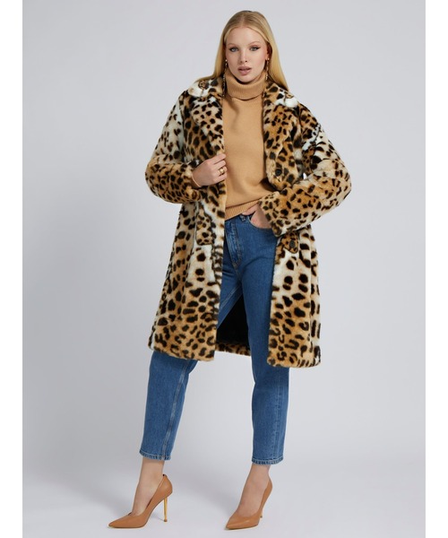 Guess（ゲス）の「Diletta Faux-Fur Coat（チェスターコート・レディース・レオパード・MEDIUM/X-SMALL/SMALL）」の9枚目の写真