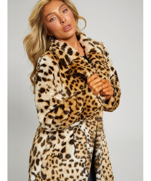 Guess（ゲス）の「Diletta Faux-Fur Coat（チェスターコート・レディース・レオパード・MEDIUM/X-SMALL/SMALL）」の5枚目の写真