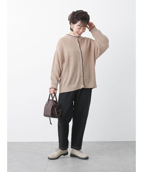 ehka sopo（エヘカソポ）の「シアーハイネックカットソー（ニット/セーター・レディース・ベージュ/ブラック/オフホワイト/グレー・ﾌﾘ-）」の19枚目の写真