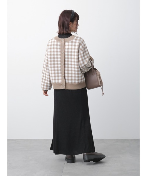 ehka sopo（エヘカソポ）の「シアーハイネックカットソー（ニット/セーター・レディース・ベージュ/ブラック/オフホワイト/グレー・ﾌﾘ-）」の10枚目の写真