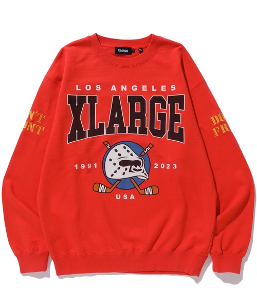 XLARGE（エクストララージ）の「HOCKEY CREWNECK SWEAT（スウェット・メンズ・レッド/グリーン/パープル/ブラック・S/M/L/XL）」の4枚目の写真