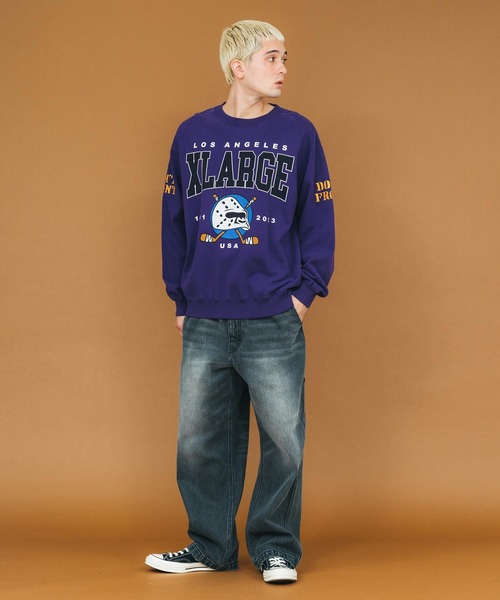 XLARGE（エクストララージ）の「HOCKEY CREWNECK SWEAT（スウェット・メンズ・レッド/グリーン/パープル/ブラック・S/M/L/XL）」の16枚目の写真