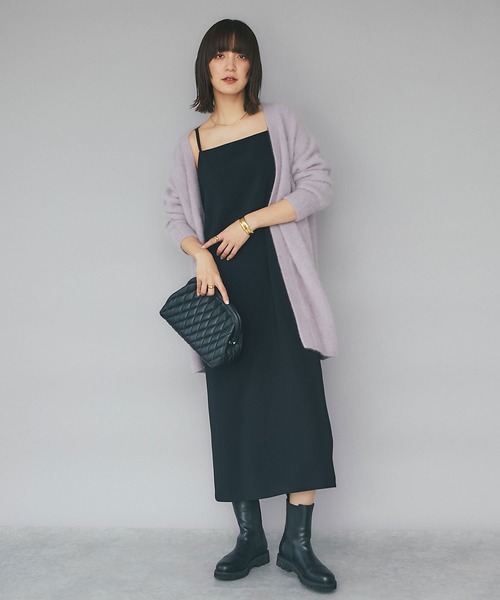 RIVE DROITE(リヴドロワ)の「レイヤードでシーズン問わず着回せる/ツイルキャミワンピース(ワンピース・レディース・ブラック/ベージュ・FREE)」の17枚目の写真
