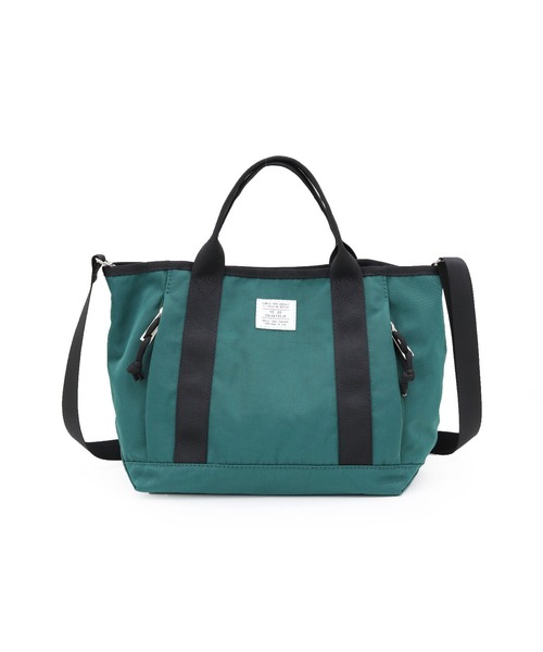 COLDE （コルデ）の「ファスナーポケット付き2wayナイロントートバッグ（トートバッグ・レディース・ブラック/グリーン/レオパード/ベージュ・FREE）」の21枚目の写真