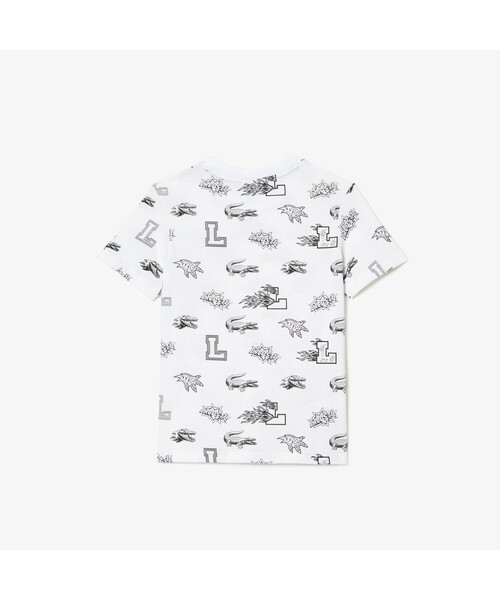 LACOSTE(ラコステ)の「KIDSマーカーセットオールオーバープリントTシャツ(Tシャツ/カットソー・キッズ・ホワイト・104/116/128/140)」の2枚目の写真