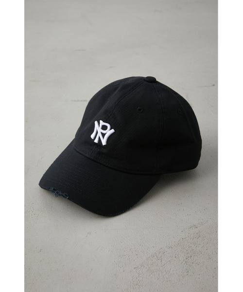 AZUL by moussy（アズールバイマウジー）の「NEO PREPPY EMBROIDERY CAP/ネオプレッピーエンブロイダリーキャップ（キャップ・メンズ・ブラック/イエロー/ホワイト系その他・FREE）」の3枚目の写真