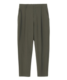 zucca ネイビー プリーツ入り リラックスストレッチナイロンパンツ