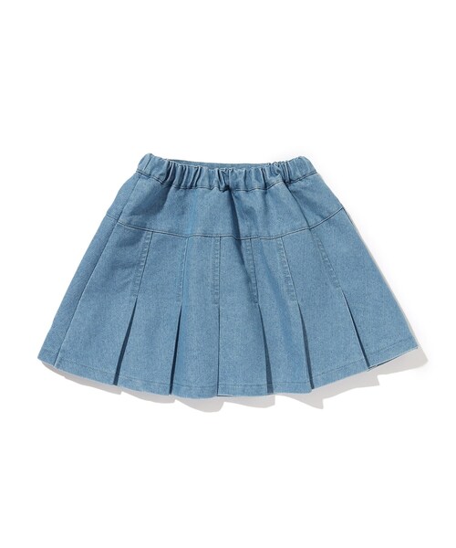 SHOO・LA・RUE（シューラルー）の「◆【110-140cm】インパン付きデニムプリーツスカート（デニムスカート・キッズ・ネイビー系5/ブルー系5・11/12/13/14）」の8枚目の写真