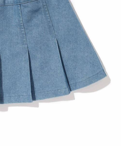 SHOO・LA・RUE（シューラルー）の「◆【110-140cm】インパン付きデニムプリーツスカート（デニムスカート・キッズ・ネイビー系5/ブルー系5・11/12/13/14）」の3枚目の写真